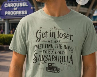 Camiseta inspirada en el Carrusel del Progreso, colores cómodos, camiseta retro de zarzaparrilla, camiseta inspirada en Disney World.