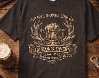 Comfort Colors Gaston Inspired Tavern Shirt, Beauty & The Beast Tee, Vintage Shirt, Mens Disney T-Shirt, Dad Shirt