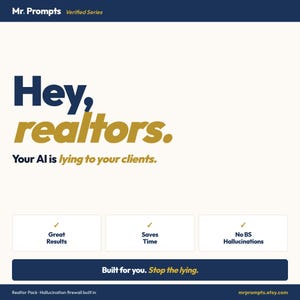 12 AI Prompts for Real Estate Agents | ChatGPT Claude Gemini | Instant Download