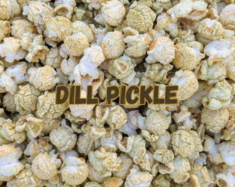 Gourmet Dill Pickle Popcorn – Savory Snack, Fresh Popped, Made in Virginia, Movie Night Treat, Party Snack, Gift Idea
