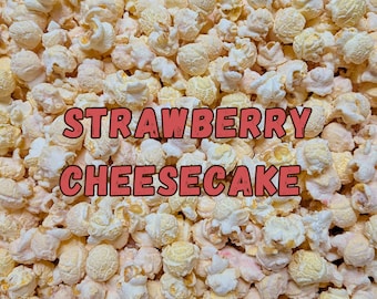 Gourmet Strawberry Cheesecake Popcorn – Savory Snack, Fresh Popped, Made in Virginia, Movie Night Treat, Party Snack, Gift Idea