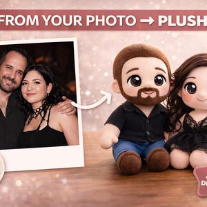 Custom Plush Portrait from Photo | Personalized Teddy / Doll Style Image | Turn Your Picture into Cute Plush Doll | Digital Download