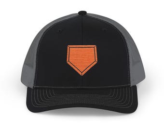 Snapback Trucker Cap (Embroidery) Baseball Home Plate Snapback Trucker Cap | Embroidered