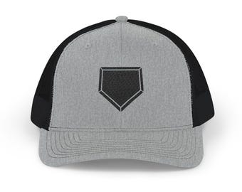 Baseball Home Plate Snapback Trucker Cap | Embroidered