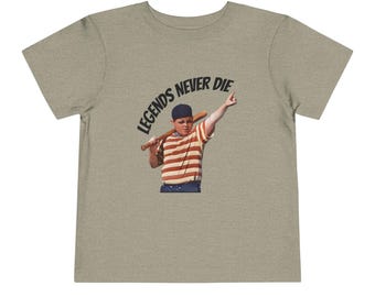 Legends Never Die - Ham Toddler Tee | Vintage Kid Baseball Graphic