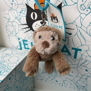 Jellycat Smudge Monkey Plyschväska Berlock | Kawaii Ryggsäckstillbehör 12 cm
