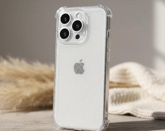 Clear Glitter iPhone Case | Sparkly TPU Bumper Cover (iPhone 11-17 Series)