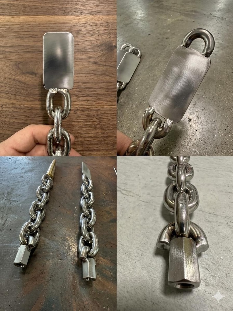 Handmade Stainless Steel Chain Beer Tap Handle: Industrial Bar Decor ...
