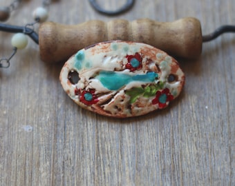 Blue Bird  Flower Bracelet Connector