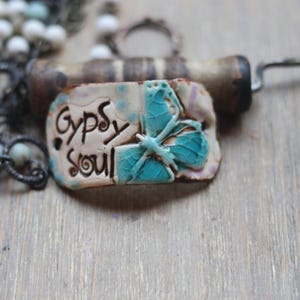 Gypsy Soul Bracelet Connector ceramic components artisan rustic jewelry findings