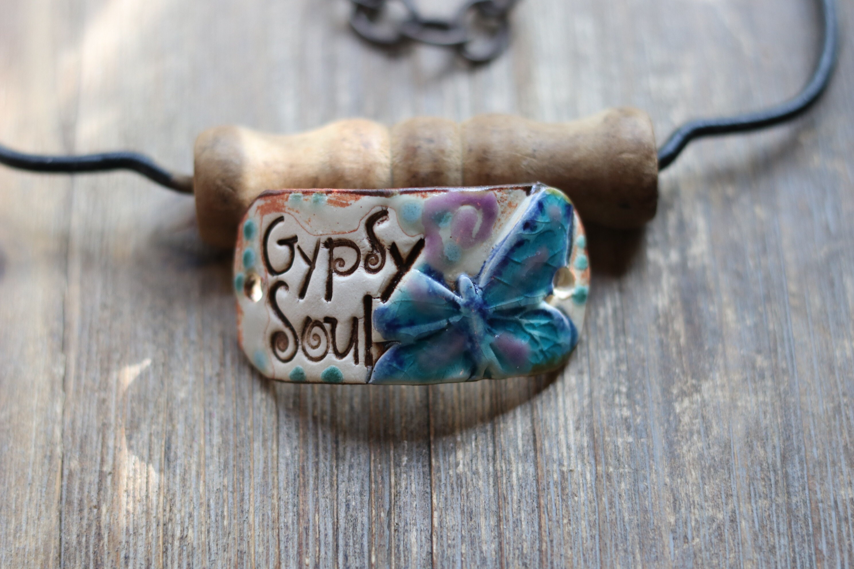 Gypsy Soul Bracelet Connector ceramic components artisan rustic jewel…