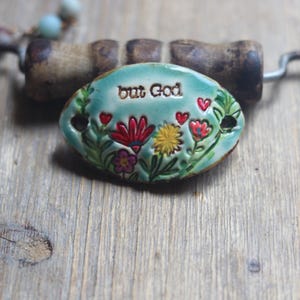but God ceramic bracelet connector handmade jewelry image 2