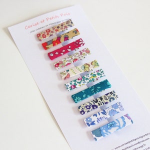 lot 10 Crocodile Hair Clip Liberty fabric kid children IN STOCK image 5