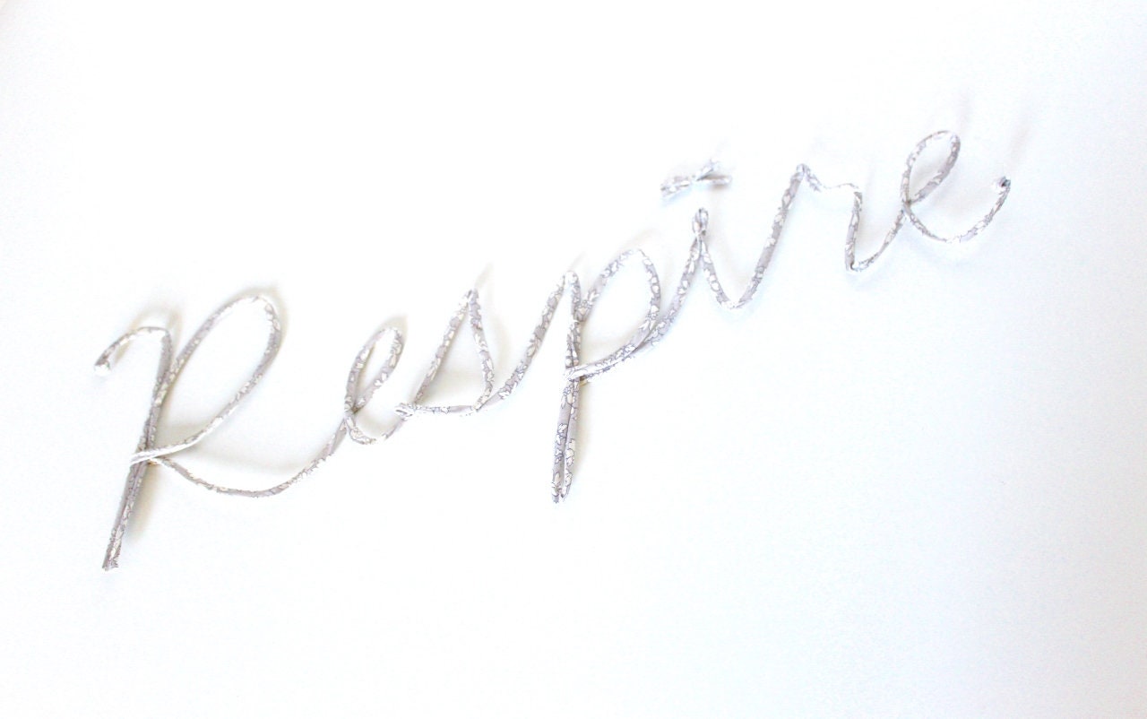 Prénom en Fil de Fer et Liberty Capel Gris - sur Commande