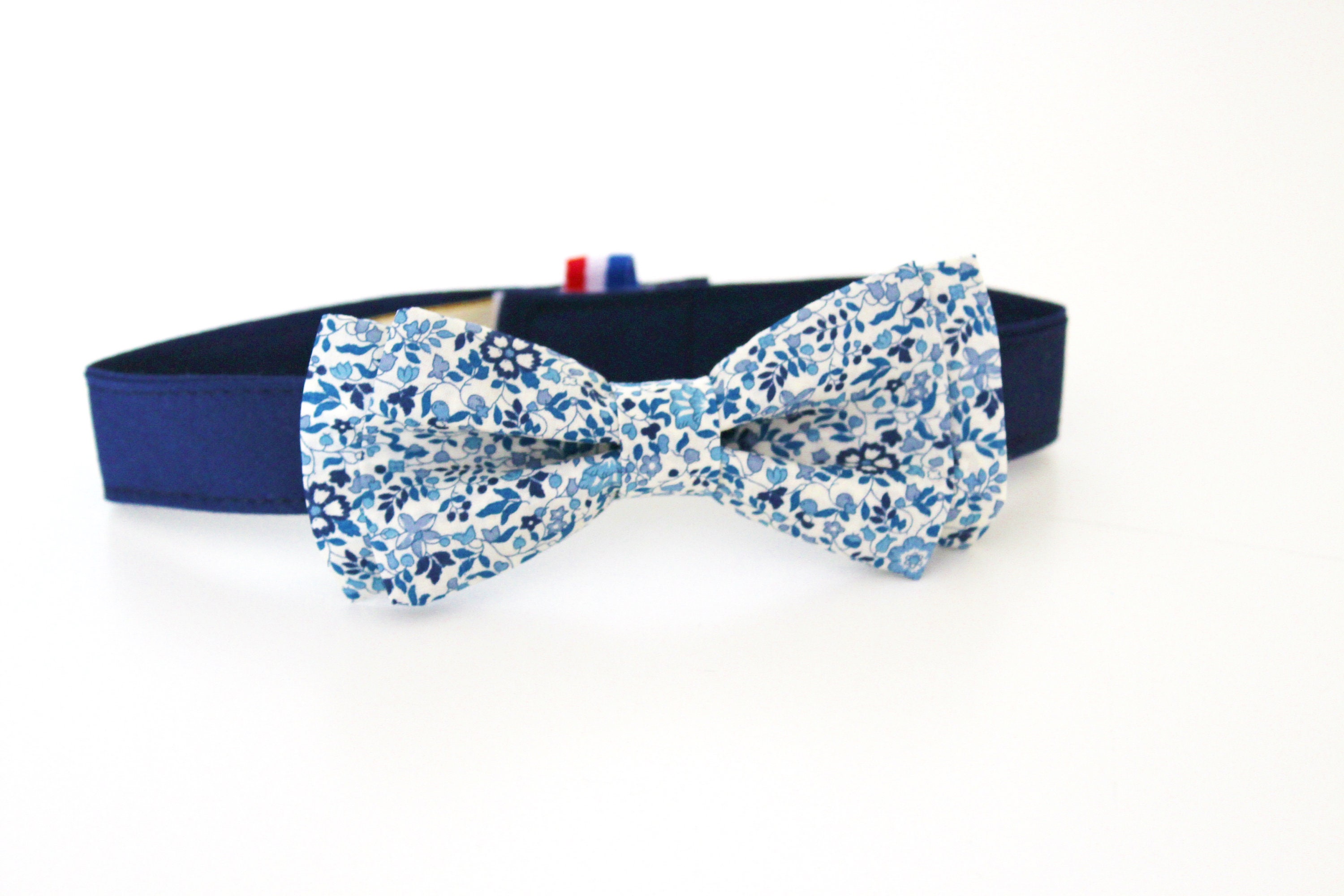 Katie and Milie blue liberty bow tie