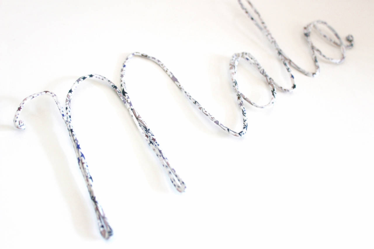 Prénom en Fil de Fer et Liberty Adelajda Délavé - sur Commande