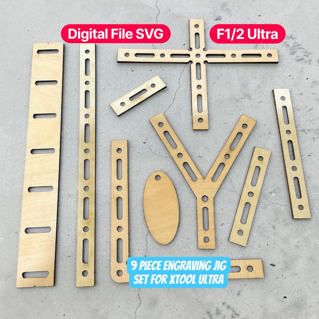 Fixture Guide Set 9-piece Fixture Guide Jig Set SVG – Digital Download for Xtool F1 Ultra ...