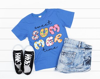 Zoete zomertijd, png PNGEgg | Zomershirtontwerp | Retro zomer-T-shirt | Shirt met fruitpatroon | Leuke zomerafbeelding | Digitale download