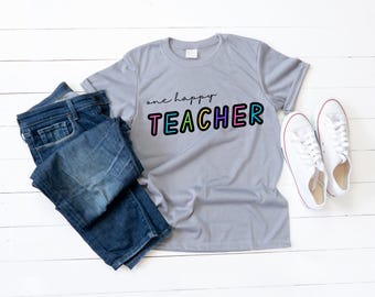 One Happy Teacher PNG | Teacher Shirt Design | Cute Teacher Graphic | School Shirt | Teacher Appreciation Gift | Digital Download