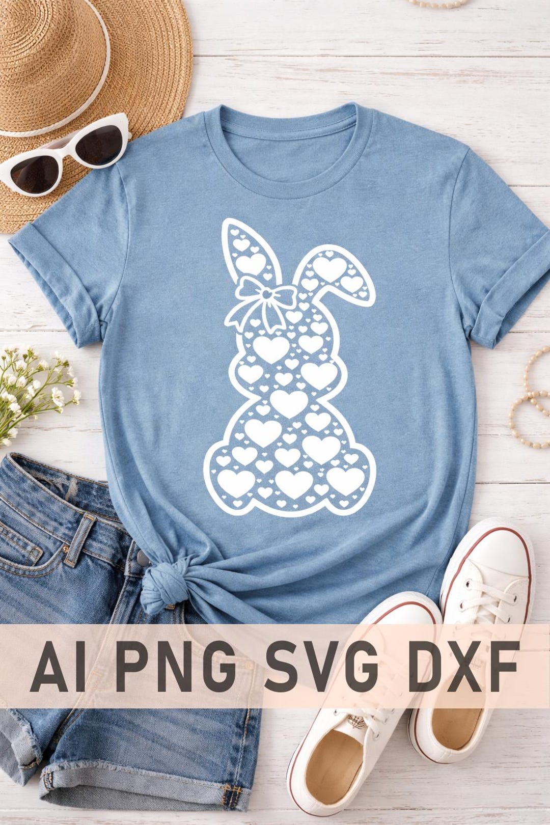 Bunny Svg, Cute Easter Bunny Png, Heart Bunny Design, Spring Cricut Cut ...