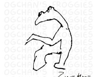 Grandpa's Frog Doodle Tattoo Ticket SVG Bundle – Hand-Drawn Froggy Sketch (Digital Download)