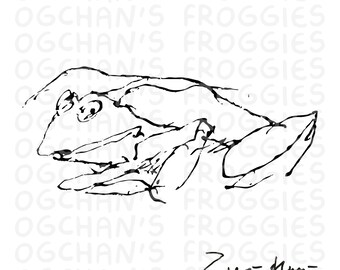 Grandpa Frog Doodle SVG Bundle – Hand-Drawn Tattoo Flash Art (Digital Download)