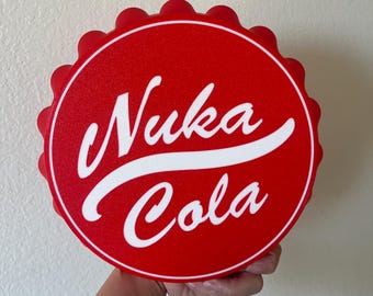 Nuka Cola Bottle Cap Display | Large 3D Printed Fallout Wall Art, Cosplay Prop