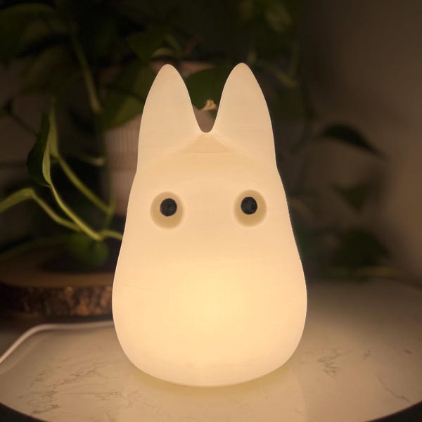 Forest Spirit Night Light – Ghibli-Inspired | Cozy Glow Lamp | Plant Lover Gift