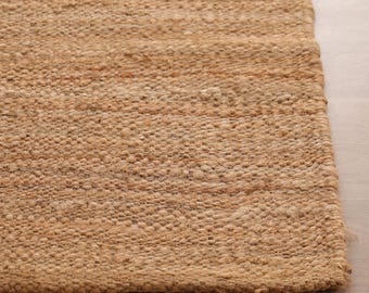 Handwoven hemp Jute Runner  Rug – Natural Jute Hand Braided Rug