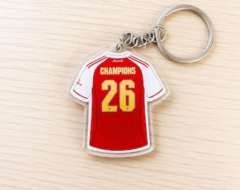 Brelok z akrylu Arsenal Champions 25/26, prezent piłkarski Premier League do torby, plecaka i kluczy