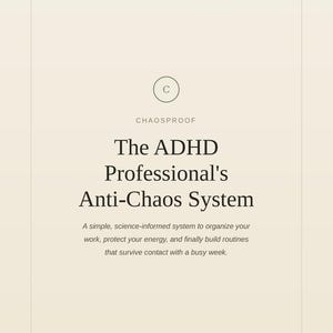 ADHD Anti-Chaos System, Digital Planner Bundle for Executive Function, Printable PDF Workbook + Daily & Weekly Tracker, Instant Download