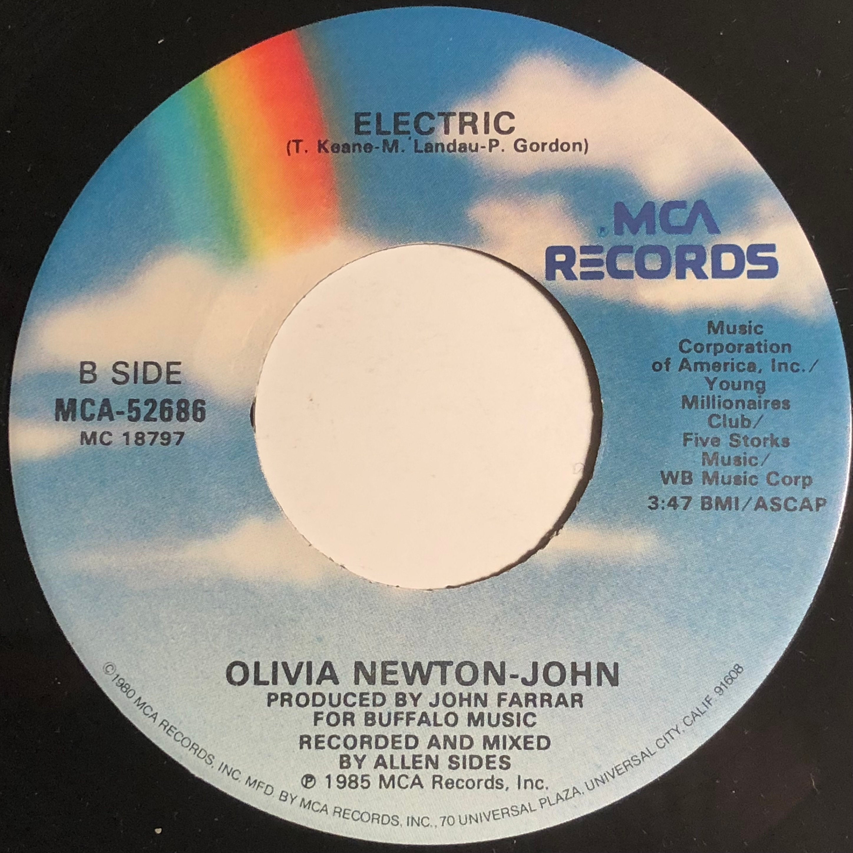 Olivia Newton-john / Soul Kiss and Electric / MCA Original 1985 45