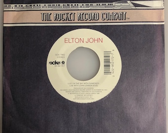 Elton John & John Lennon / Lucy In The Sky With Diamonds / Rocket Records US 45 / US 45 Mint!
