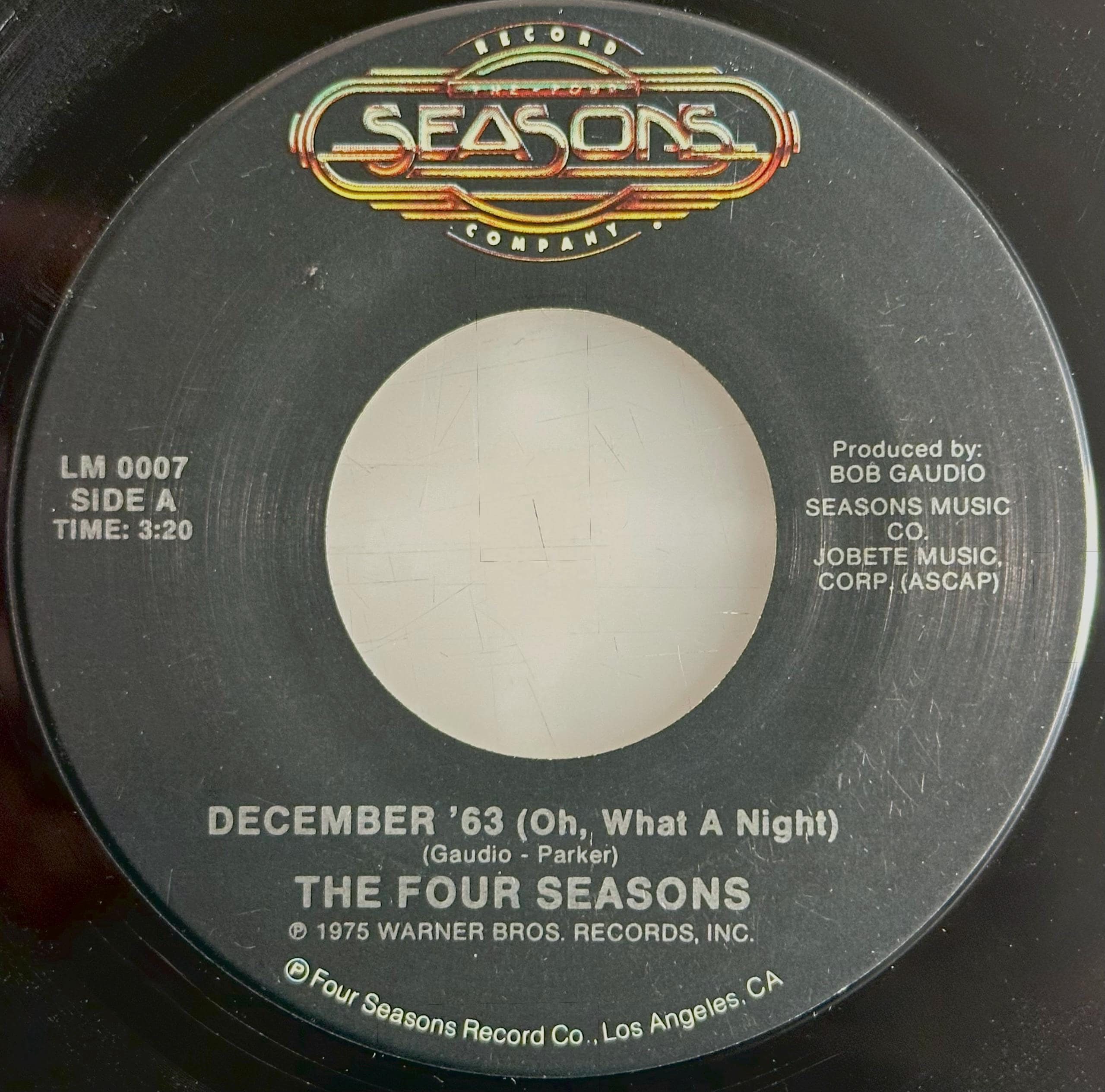 The Four Seasons / December, 1963 (oh What A Night) / 45 Rpm / VG