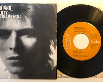 David Bowie / Space Oddity & The Man Who Sold The World / 1972 RCA 45 mit PS / Großartig!