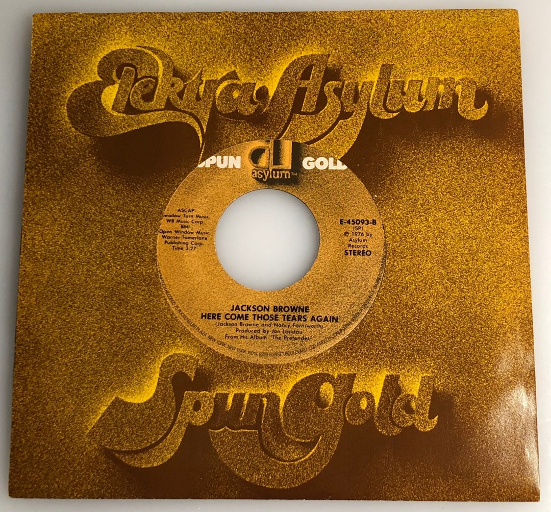Jackson Browne / Here Come Those Tears Again & Stay / 45rpm / Mint Etsy