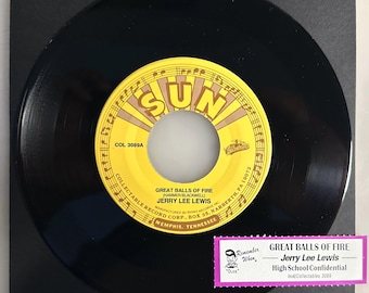 Jerry Lee Lewis / Great Balls Of Fire & High School Confidential / 7" 45 / Mint