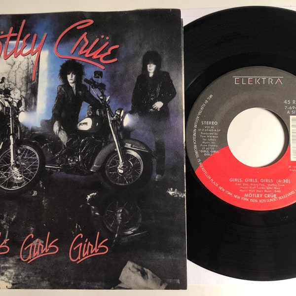 Motley Crue / Girls, Girls, Girls / 1987 7" 45rpm w PS / NM+