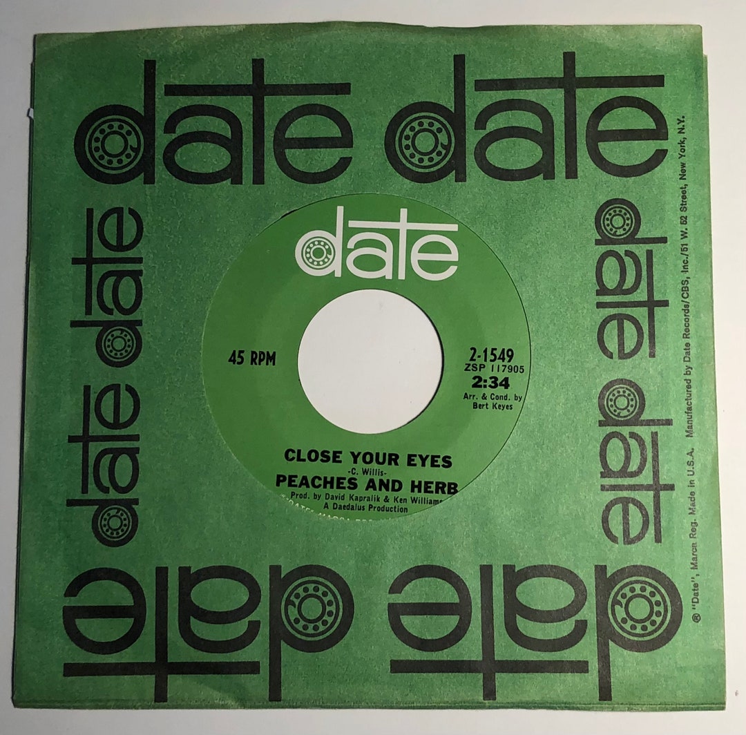 Peaches and Herb / Close Your Eyes / Date Feb, 1967 45rpm / NM Etsy