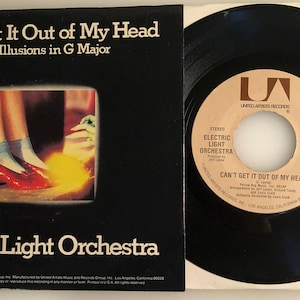 Electric Light Orchestra - ELO Jeff Lynne / Can&#39;t Get It Out Of My Head / 1974 UA 45 w Picture sleeve / NM