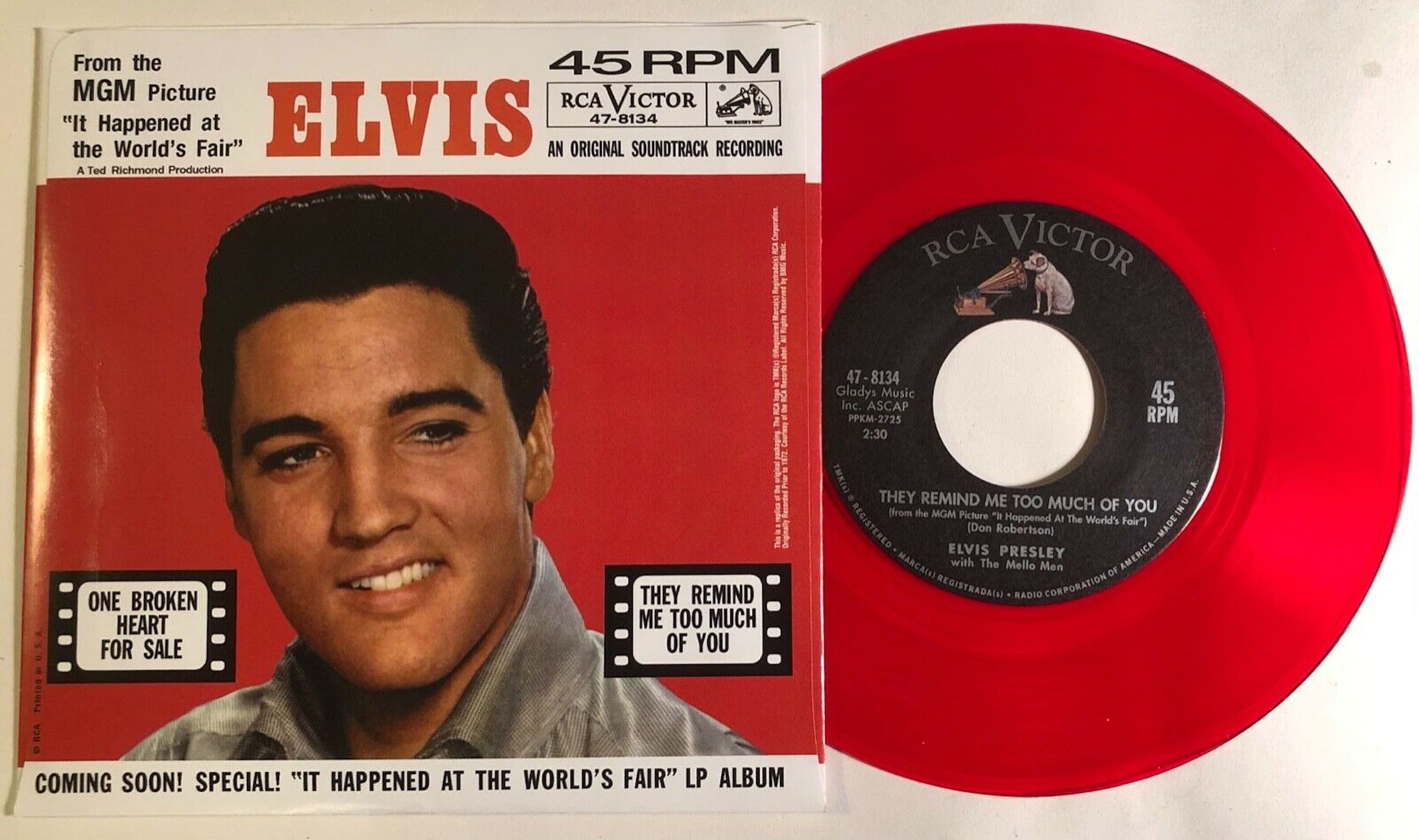 Elvis Presley / One Broken Heart for Sale / RCA Red Vinyl 45 W - Etsy  Finland