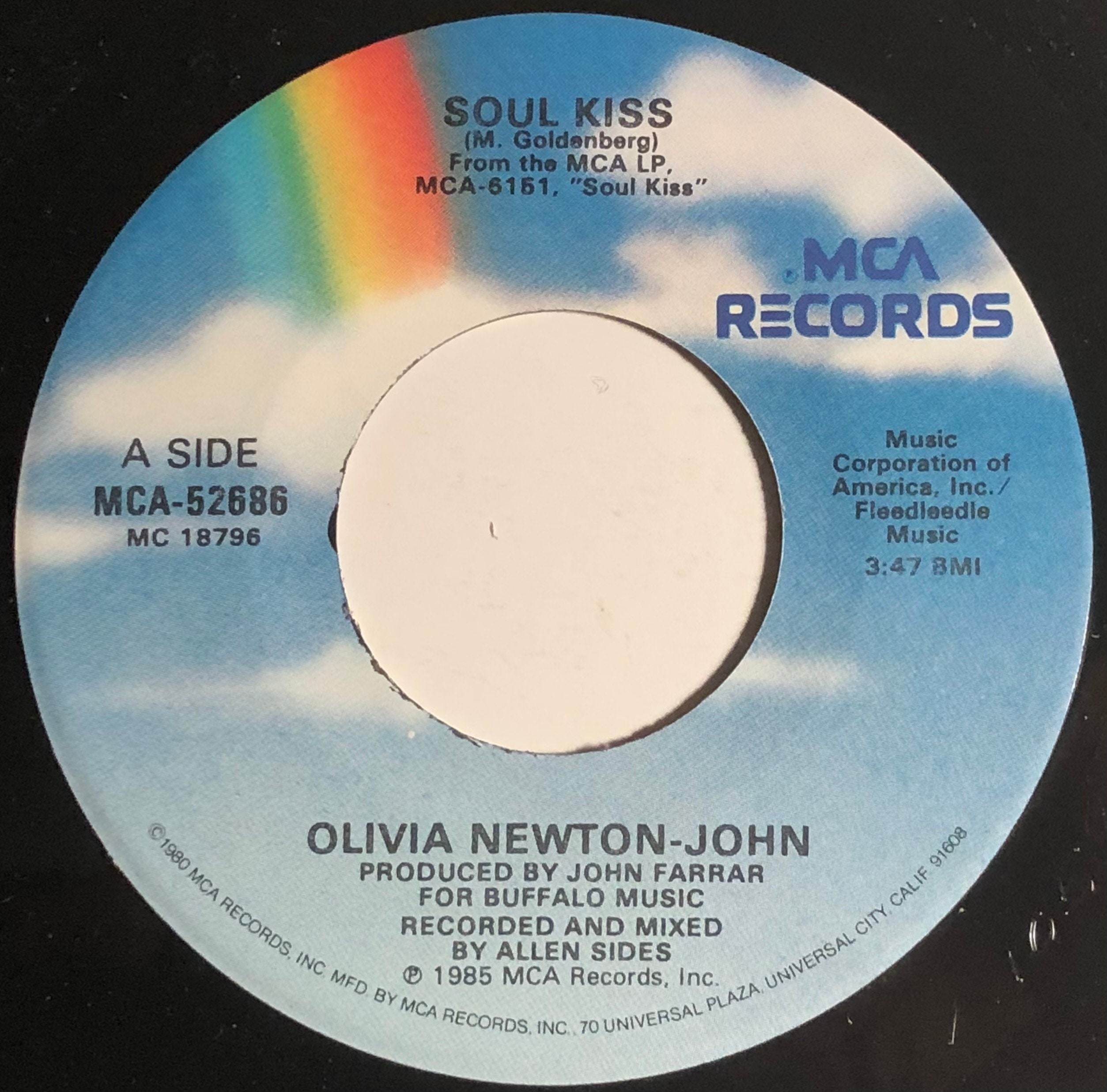 Olivia Newton-john / Soul Kiss and Electric / MCA Original 1985 45