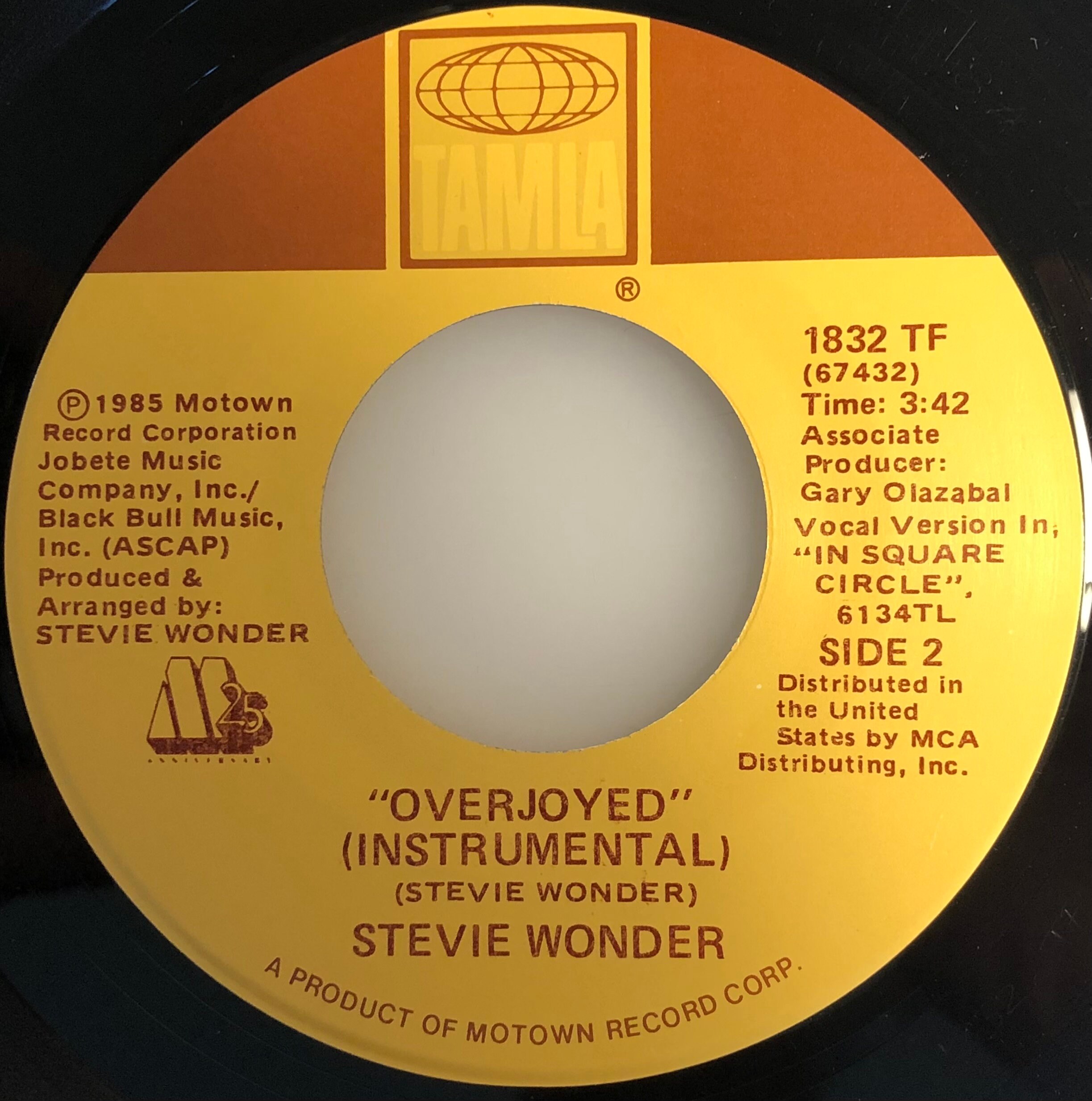Stevie Wonder / Overjoyed / 1985 45rpm / NM+ - Etsy