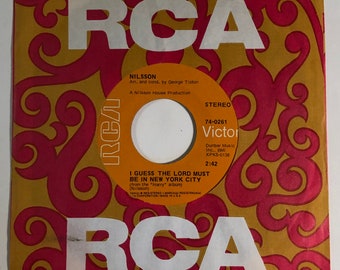 Nilsson / I Guess The Lord Must Be In New York City / 1969 45rpm / Mint