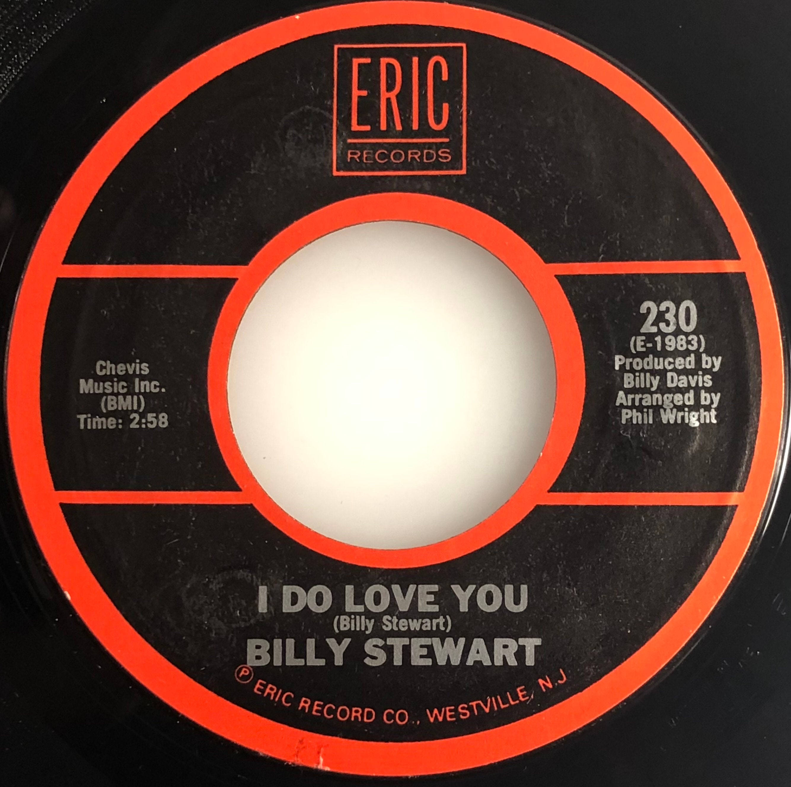 Billy Stewart / I Do Love You / Eric 45rpm / NM+ - Etsy