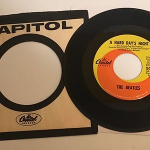 Beatles / Rare Contract RCA (I) Copy / A Hard Day&#39;s Night / Capitol Vinyl45 / EX