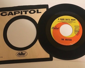 Beatles / Rare Contract RCA (I) Copy / A Hard Day's Night / Capitol Vinyl45 / EX