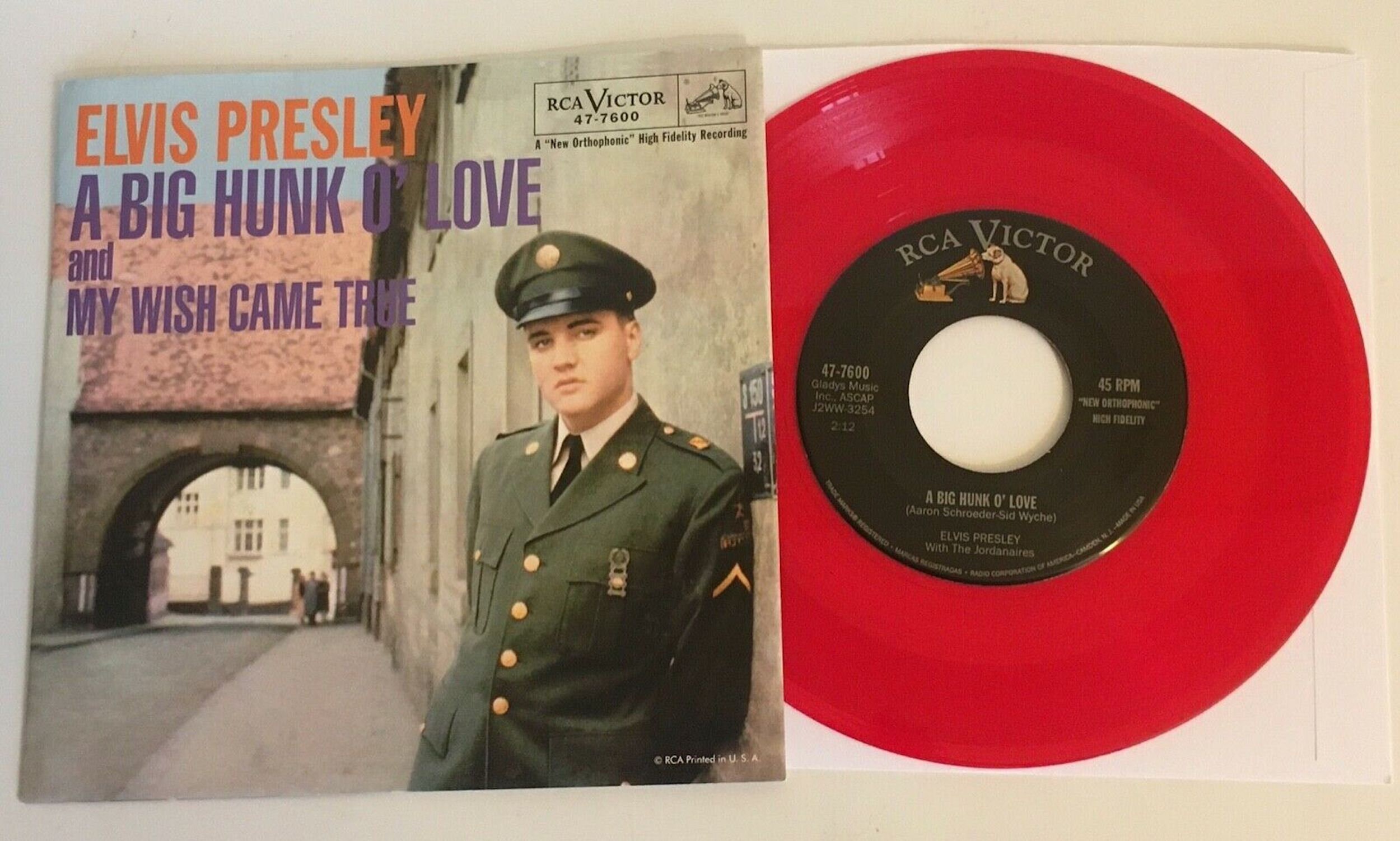 Elvis Presley / A Big Hunk of Love & My Wish Came True / Red - Etsy