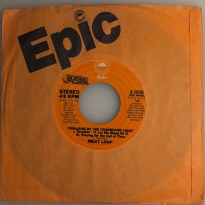 Meat Loaf / Paradise By the Dashboard Light / Let Me Sleep On It / 1977 45rpm / NM-