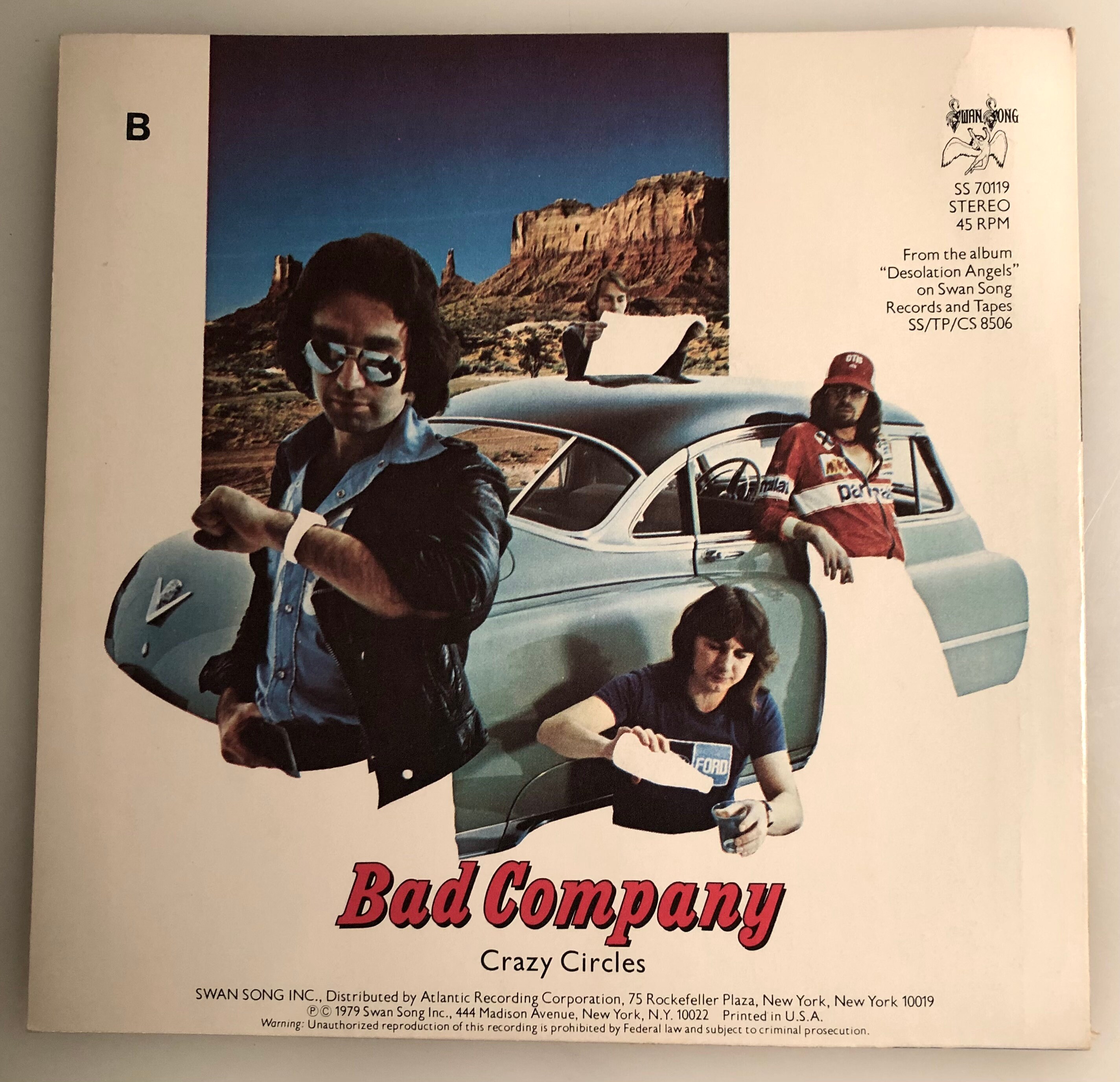 Bad Company / Rock 'N' Roll Fantasy / 1979 Swan Song 45rpm